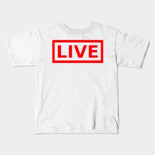 Red Live Stamp Kids T-Shirt